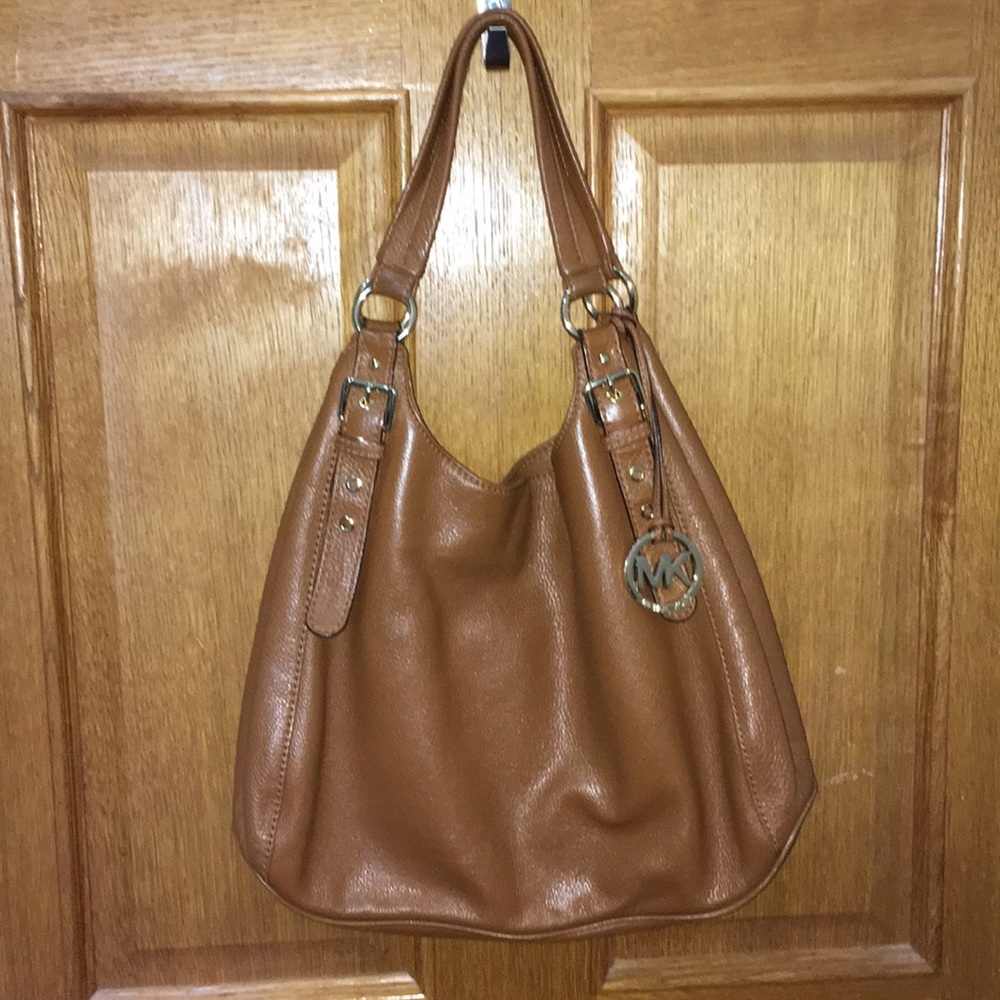 Michael Kors Saddle Brown Shoulder Hobo Bag